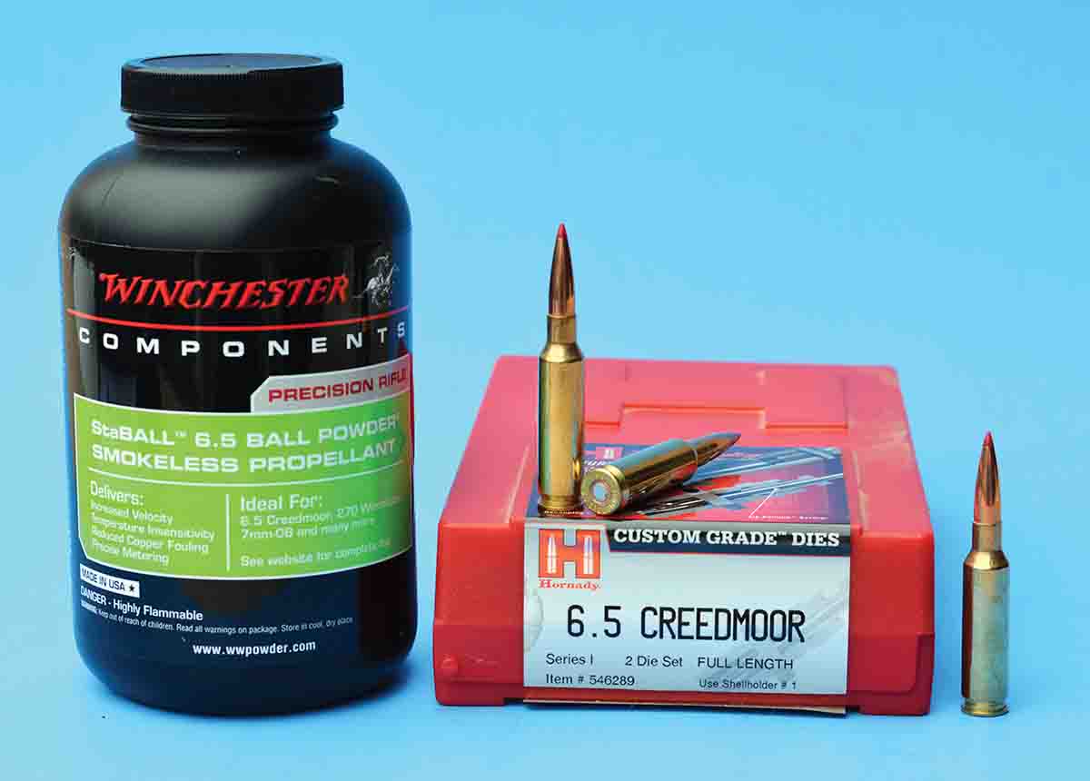 Winchester StaBALL 6.5 powder is an excellent choice for the 6.5 Creedmoor.